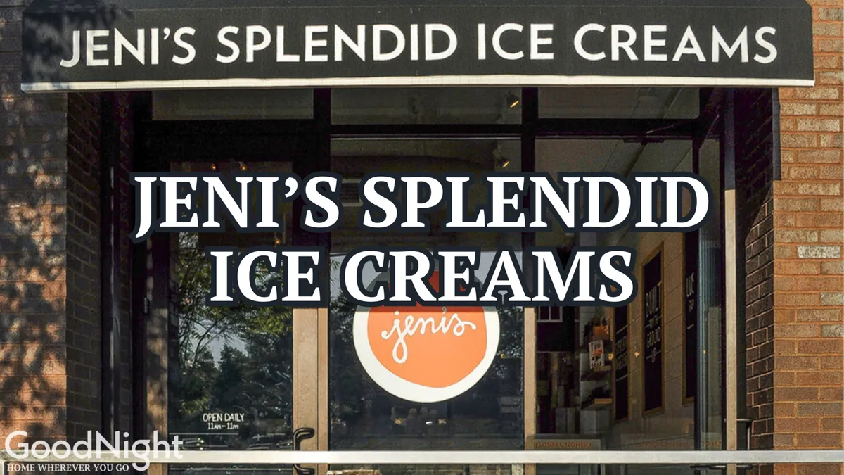 A cheerful exterior shot of a local ice cream shop, featuring a welcoming storefront with engaging window displays. People are seen enjoying ice cream outdoors, suggesting a lively and family-friendly neighborhood vibe.